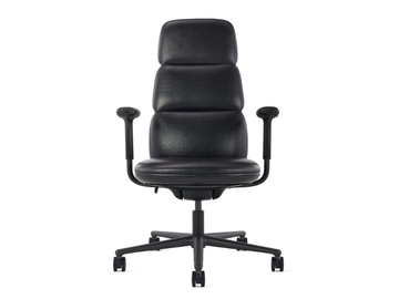 ASARI - Leather executive chair with armrests by Herman Miller - view 2